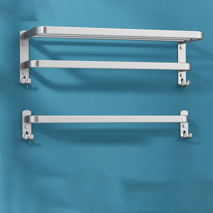 Lisslune | 7-piece Bathroom Accessory Set Modern Aluminum Bathroom Set in Silver