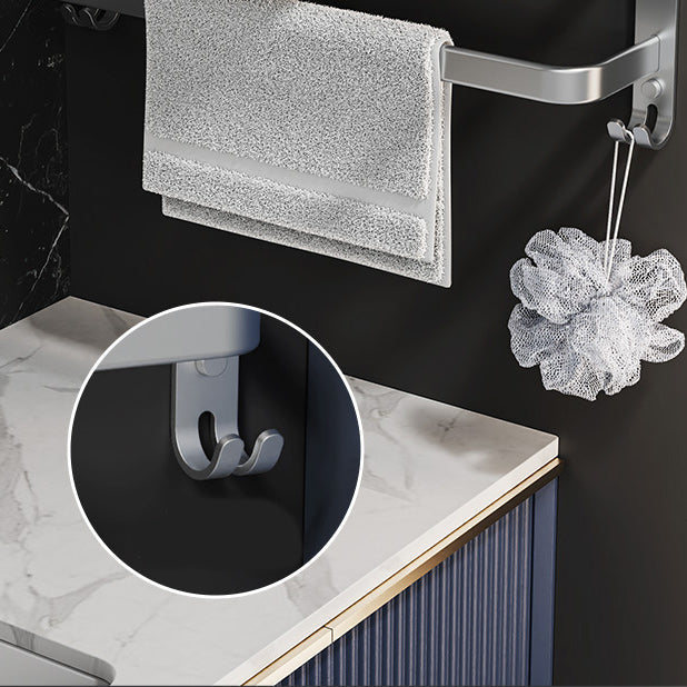 Lisslune | 7-piece Bathroom Accessory Set Modern Aluminum Bathroom Set in Silver
