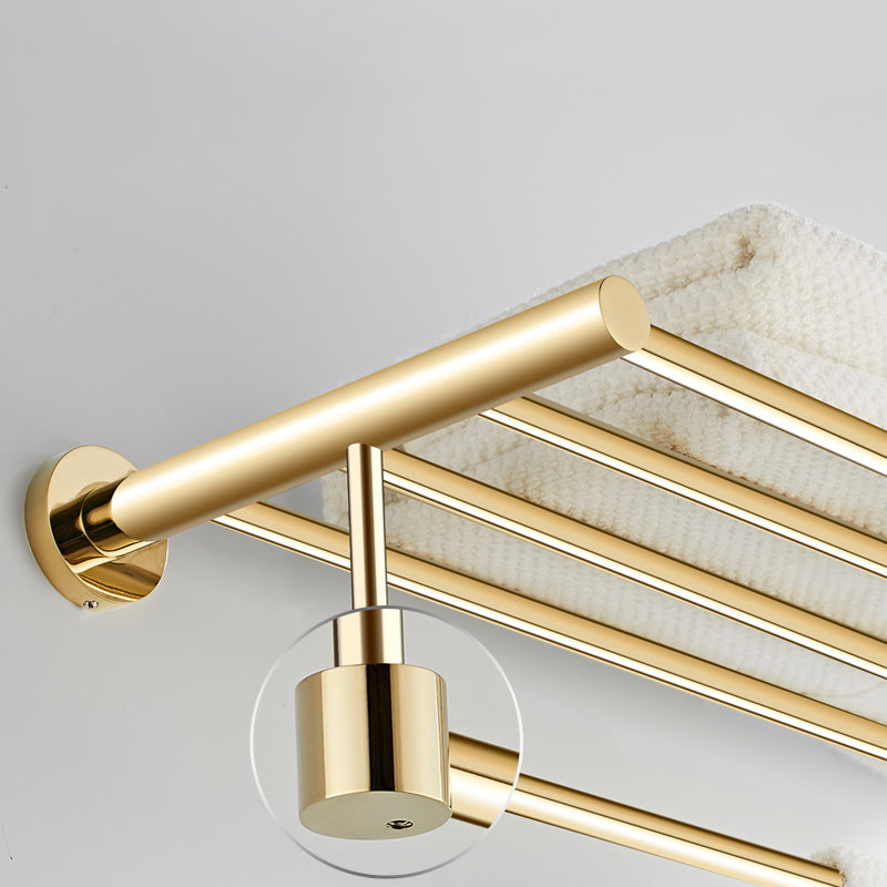 Lisslune | 4 Pieces Traditional Bathroom Accessory Set Brass Bathroom Set in Matte Gold