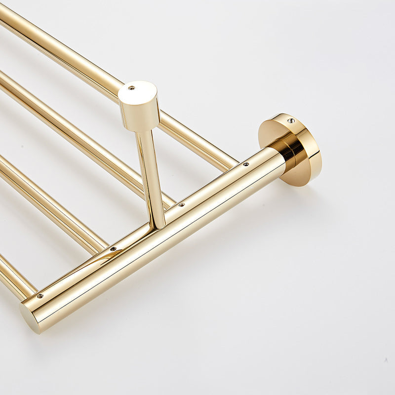 Lisslune | 4 Pieces Traditional Bathroom Accessory Set Brass Bathroom Set in Matte Gold