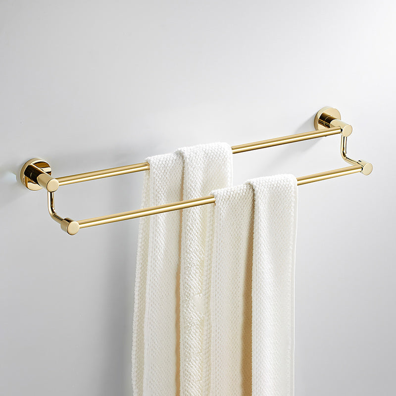 Lisslune | 4 Pieces Traditional Bathroom Accessory Set Brass Bathroom Set in Matte Gold