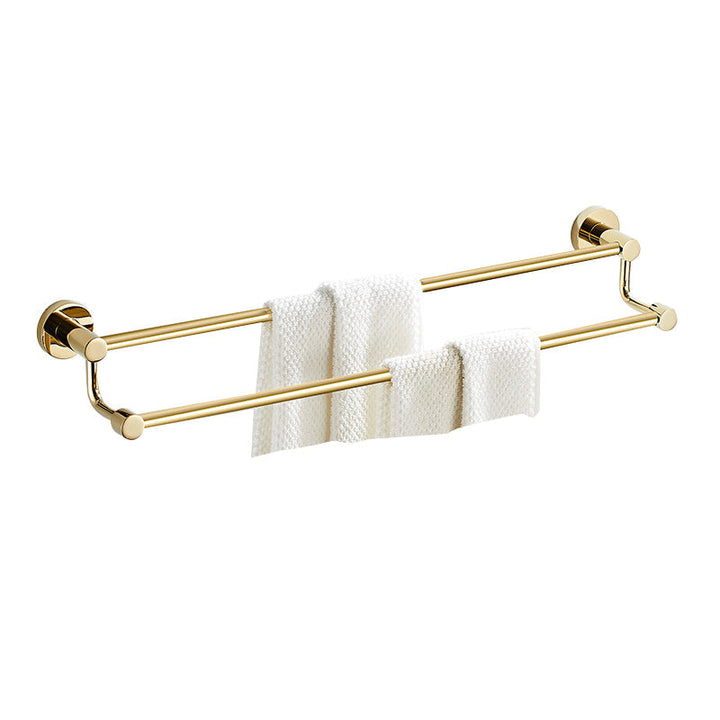 Lisslune | 4 Pieces Traditional Bathroom Accessory Set Brass Bathroom Set in Matte Gold