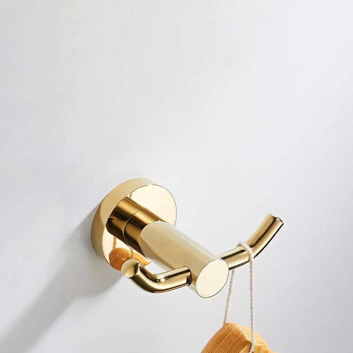 Lisslune | 4 Pieces Traditional Bathroom Accessory Set Brass Bathroom Set in Matte Gold