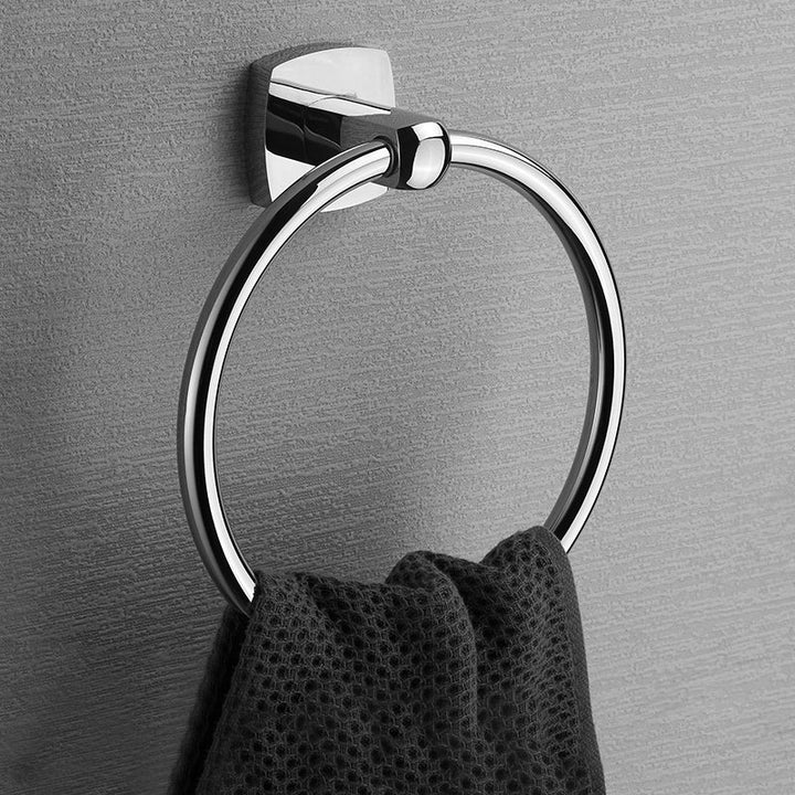 Lisslune | Polished Chrome Modernism Bathroom Accessory Set Bath Shelf / Towel Bar / Bathrobe Hook Included