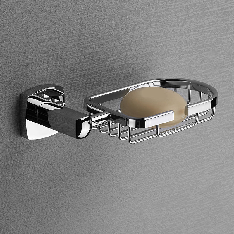 Lisslune | Polished Chrome Modernism Bathroom Accessory Set Bath Shelf / Towel Bar / Bathrobe Hook Included