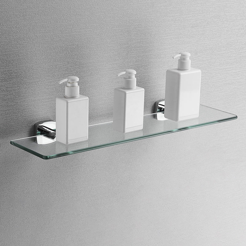 Lisslune | Polished Chrome Modernism Bathroom Accessory Set Bath Shelf / Towel Bar / Bathrobe Hook Included