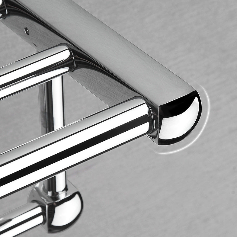 Lisslune | Polished Chrome Modernism Bathroom Accessory Set Bath Shelf / Towel Bar / Bathrobe Hook Included