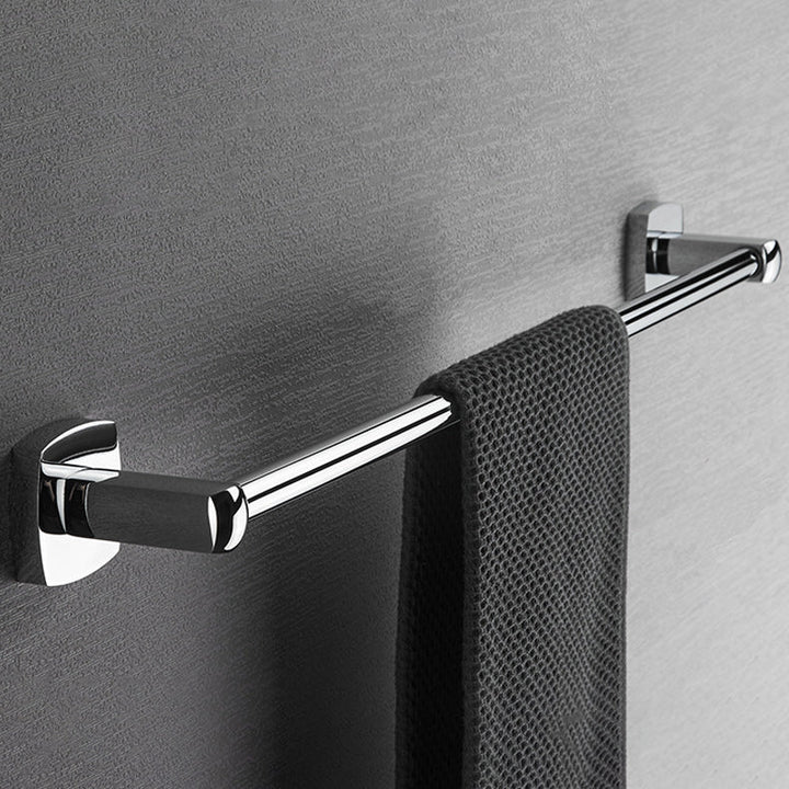 Lisslune | Polished Chrome Modernism Bathroom Accessory Set Bath Shelf / Towel Bar / Bathrobe Hook Included