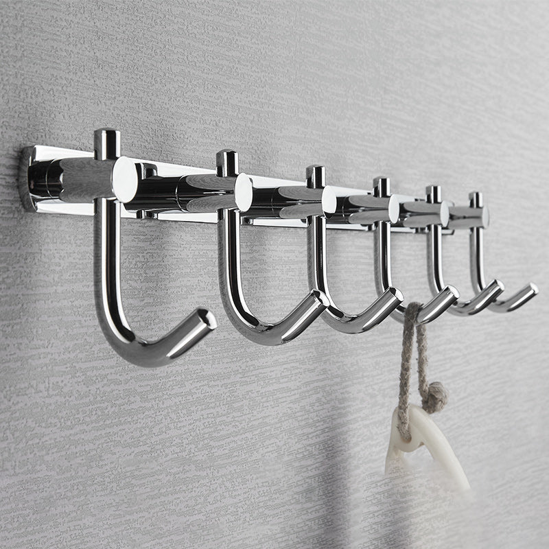 Lisslune | Polished Chrome Modernism Bathroom Accessory Set Bath Shelf / Towel Bar / Bathrobe Hook Included