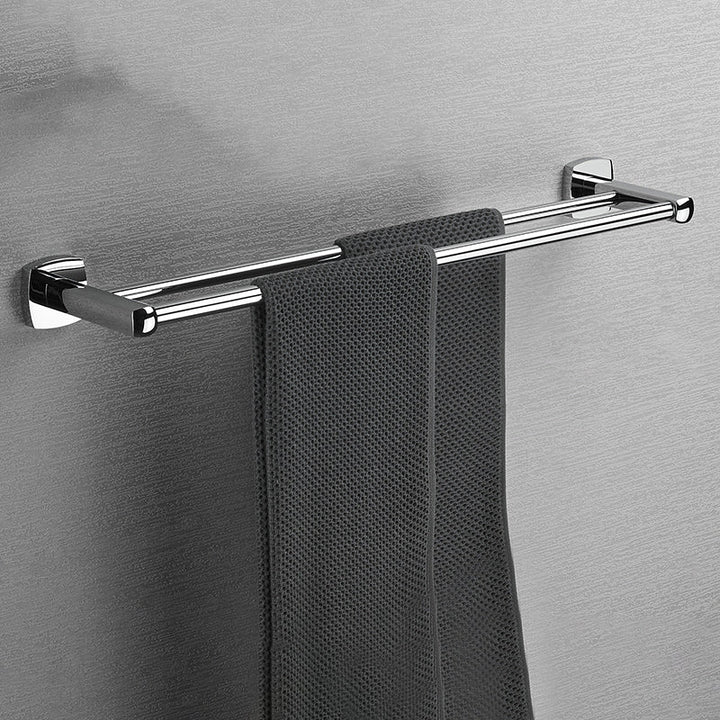 Lisslune | Polished Chrome Modernism Bathroom Accessory Set Bath Shelf / Towel Bar / Bathrobe Hook Included