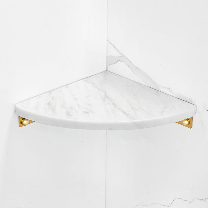 Lisslune | 2-piece bathroom fitting set metal and marble bathroom shelf set