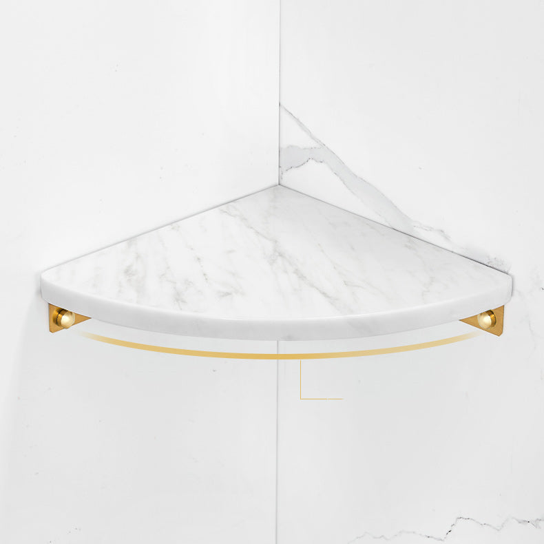 Lisslune | 2-piece bathroom fitting set metal and marble bathroom shelf set