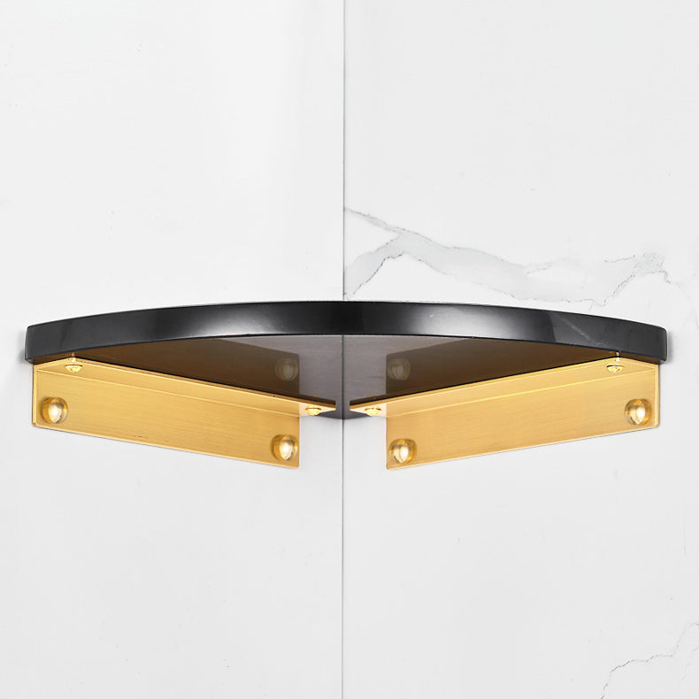 Lisslune | 2-piece bathroom fitting set metal and marble bathroom shelf set