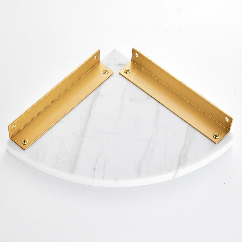 Lisslune | 2-piece bathroom fitting set metal and marble bathroom shelf set