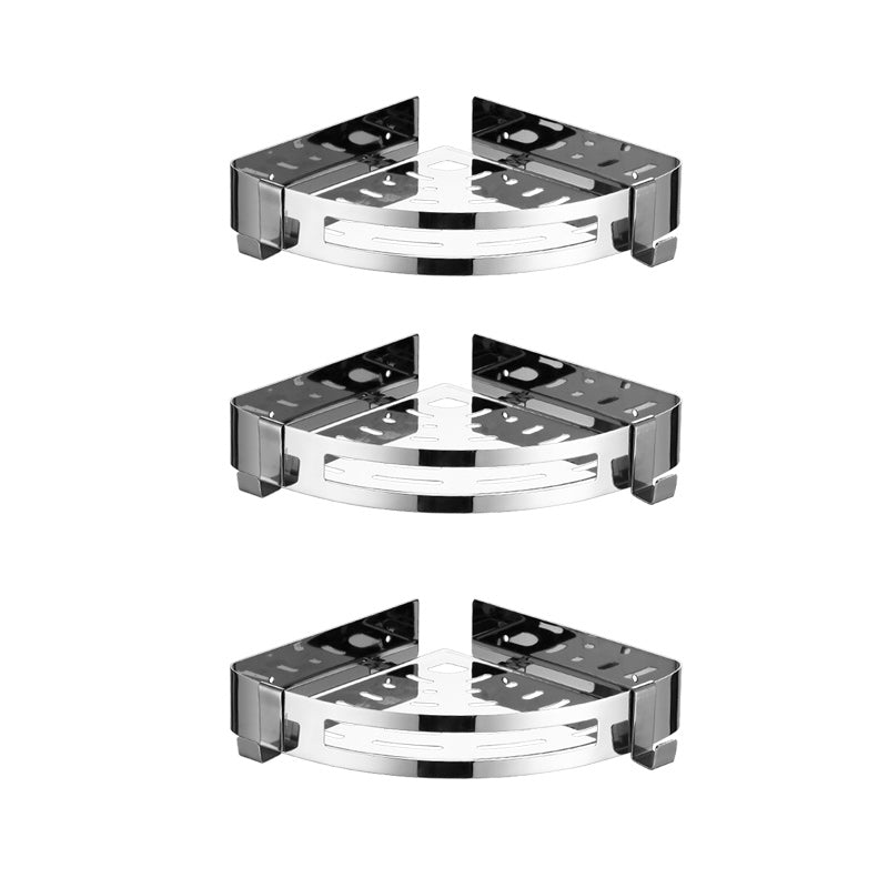 Lisslune | Modern Stainless Steel Bathroom Accessory Set Rectangular & Triangle Bathroom Shelf