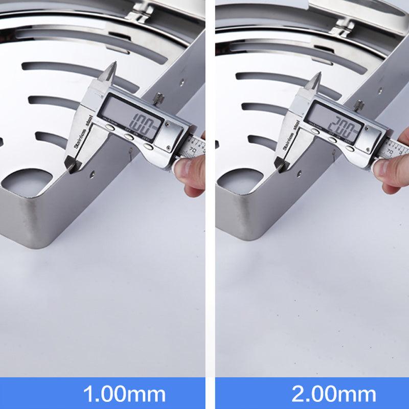 Lisslune | Modern Stainless Steel Bathroom Accessory Set Rectangular & Triangle Bathroom Shelf