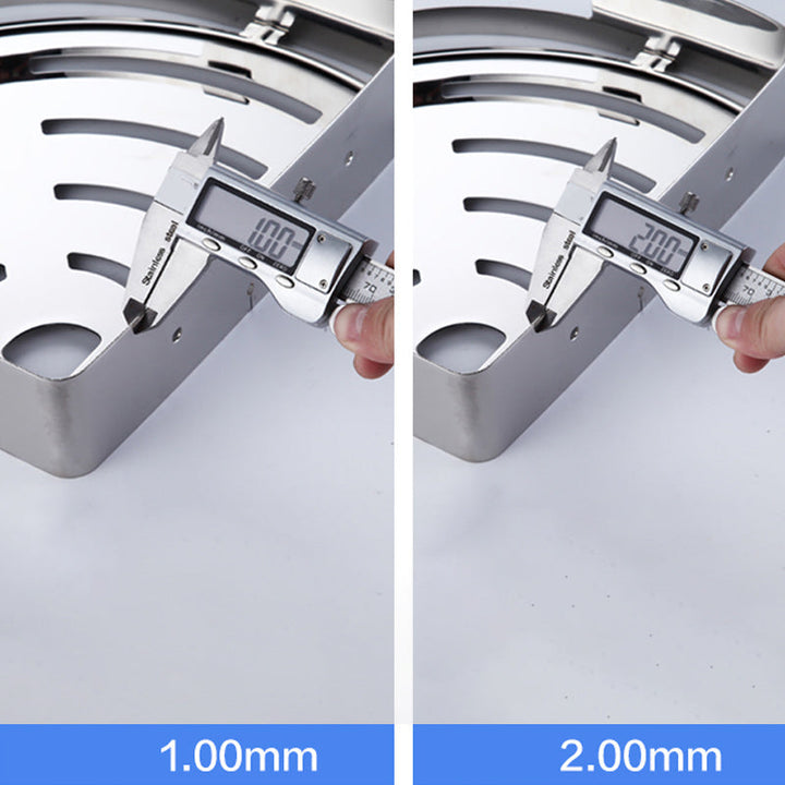 Lisslune | Modern Stainless Steel Bathroom Accessory Set Rectangular & Triangle Bathroom Shelf