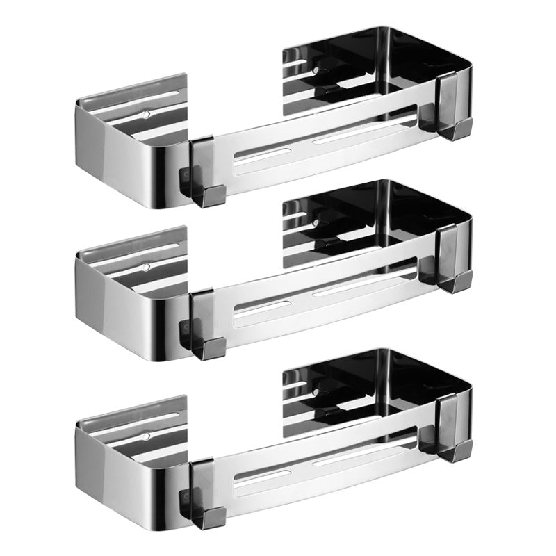 Lisslune | Modern Stainless Steel Bathroom Accessory Set Rectangular & Triangle Bathroom Shelf