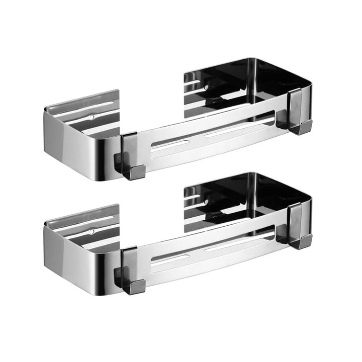 Lisslune | Modern Stainless Steel Bathroom Accessory Set Rectangular & Triangle Bathroom Shelf
