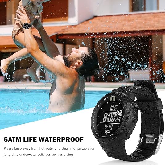 Lisslune | Henry Waterproof Men’s Digital Sports Watch – Shockproof, Tactical & LED Backlit Outdoor Timepiece