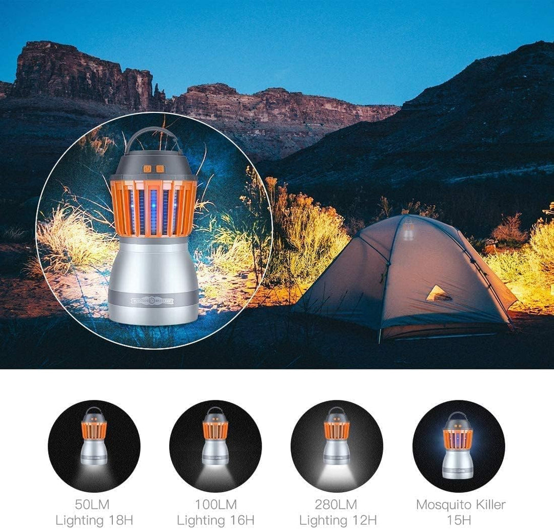 Lisslune | Solar LED Mosquito Lamp with Integrated Lantern – Effective Insect Protection and Lighting for Garden and Camping