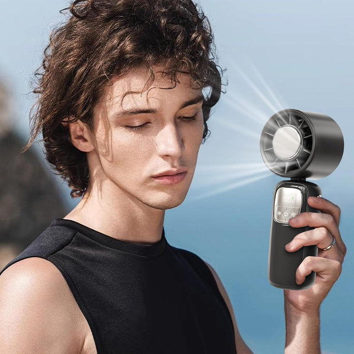 Lisslune | Portable Foldable Handheld Fan with LED Display 100 Speeds