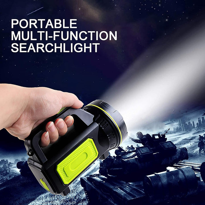 Lisslune | LED flashlight with side spotlight – Portable work light for camping and emergencies