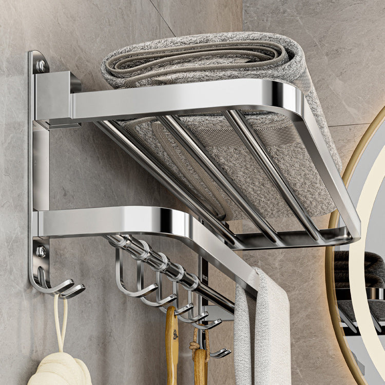 Lisslune | Modern Bathroom Accessory Set Made of Chrome-Plated Stainless Steel with Bathrobe Hook/Towel Bar