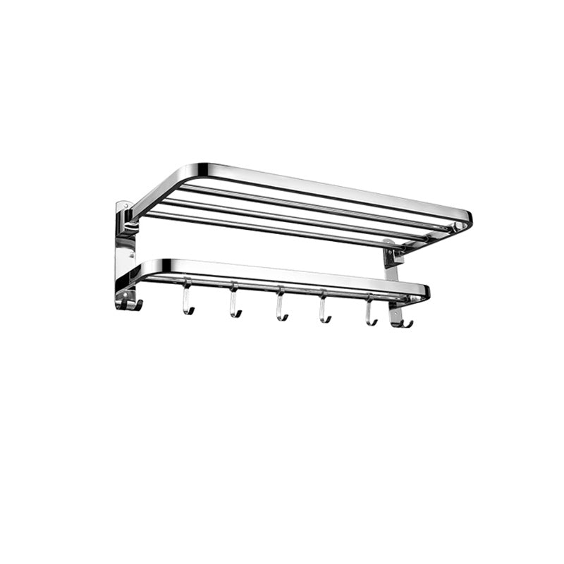 Lisslune | Modern Bathroom Accessory Set Made of Chrome-Plated Stainless Steel with Bathrobe Hook/Towel Bar