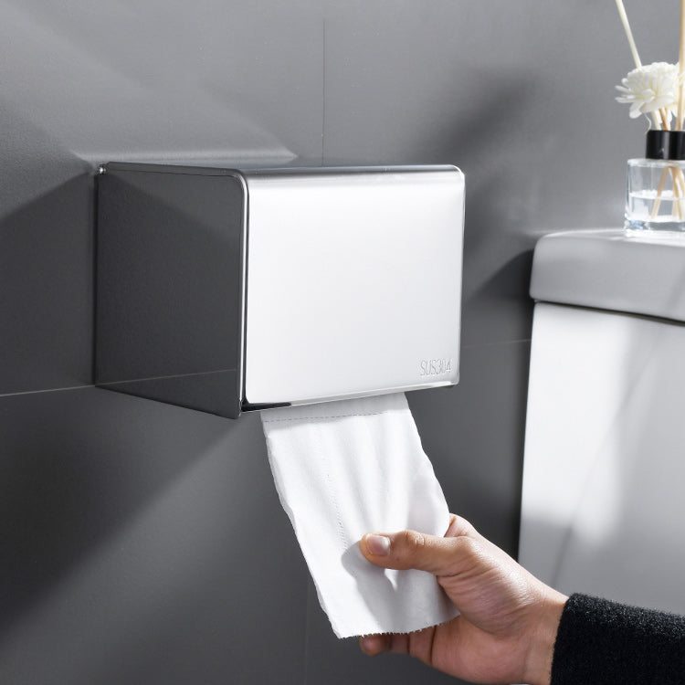Lisslune | Modern Bathroom Accessory Set Made of Chrome-Plated Stainless Steel with Bathrobe Hook/Towel Bar