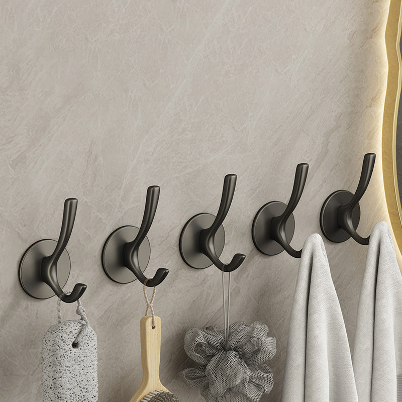 Lisslune | 10-piece Bathroom Accessory Set Modern Matt Gray Bathrobe Hooks