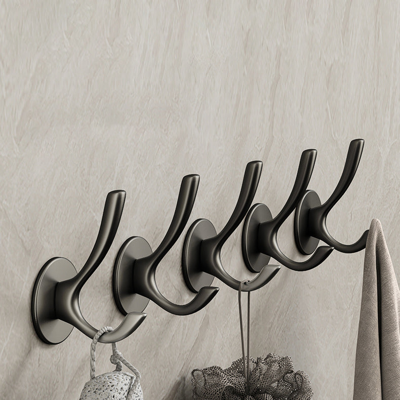 Lisslune | 10-piece Bathroom Accessory Set Modern Matt Gray Bathrobe Hooks