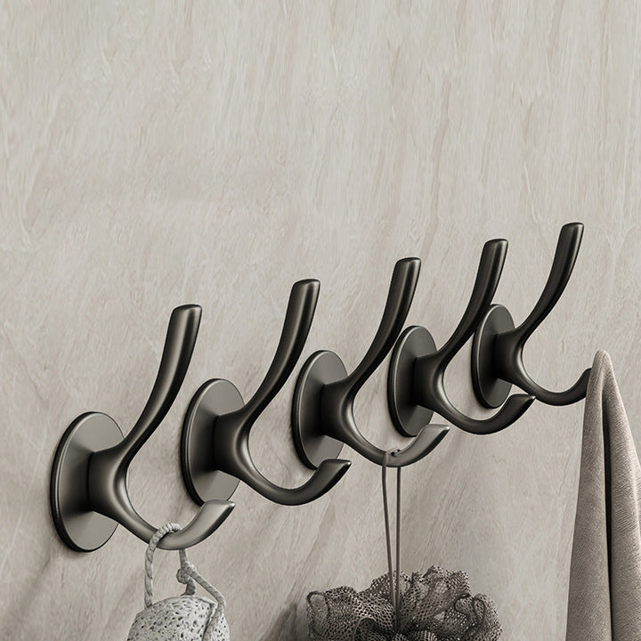 Lisslune | 10-piece Bathroom Accessory Set Modern Matte Grey Bathrobe Hooks