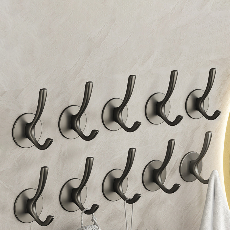 Lisslune | 10-piece Bathroom Accessory Set Modern Matt Gray Bathrobe Hooks