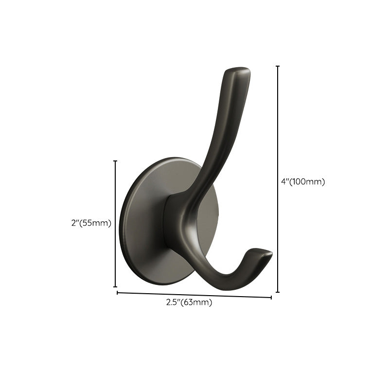 Lisslune | 10-piece Bathroom Accessory Set Modern Matte Grey Bathrobe Hooks
