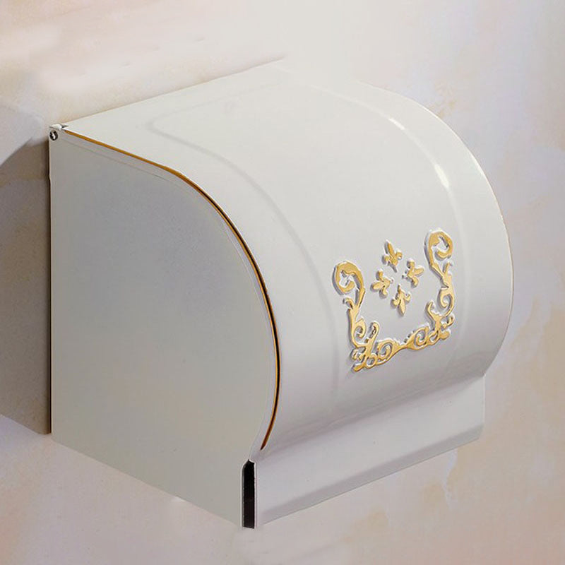 Lisslune | Vintage Bathroom Accessory Set Aluminum Paper Holder in White