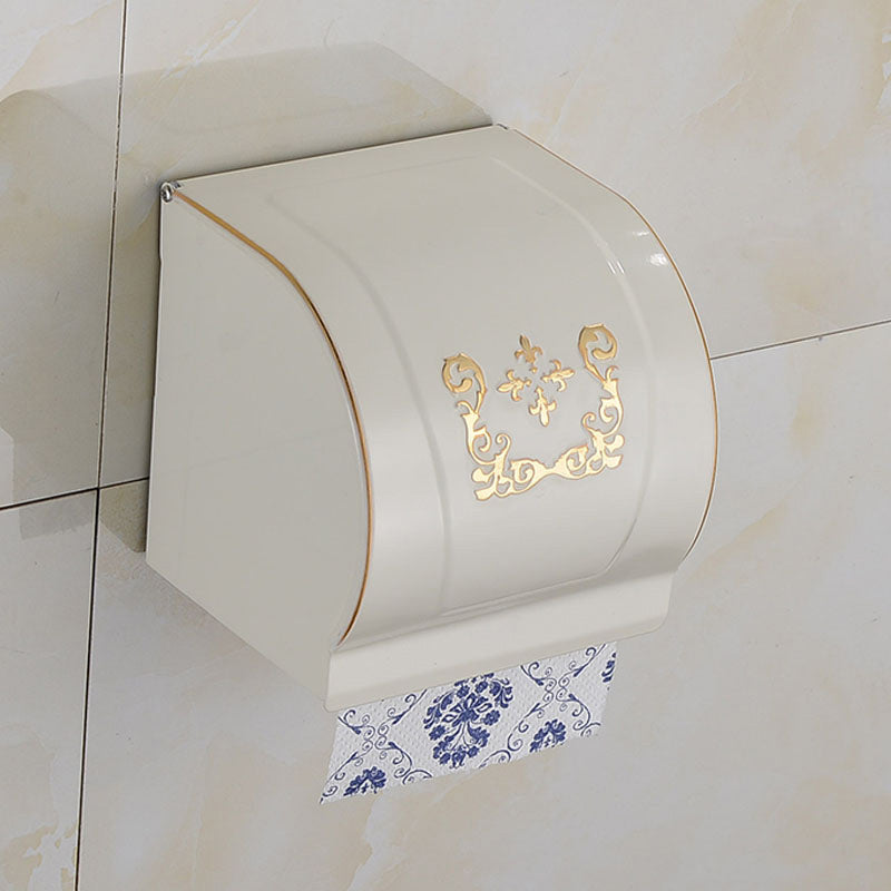 Lisslune | Vintage Bathroom Accessory Set Aluminum Paper Holder in White