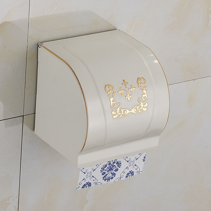 Lisslune | Vintage Bathroom Accessory Set Aluminum Paper Holder in White