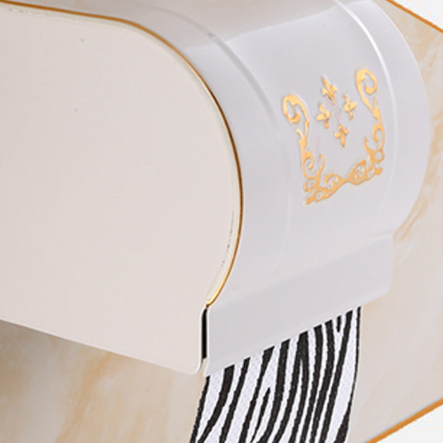 Lisslune | Vintage Bathroom Accessory Set Aluminum Paper Holder in White