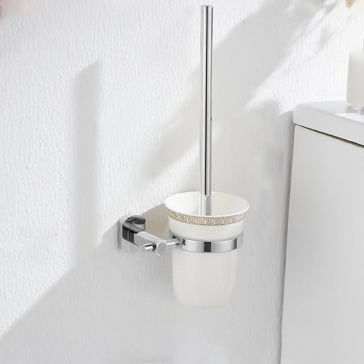 Lisslune | 2-piece metal bathroom accessory set traditional toilet brush and holder set