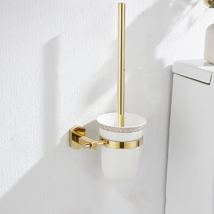 Lisslune | 2-piece metal bathroom accessory set traditional toilet brush and holder set