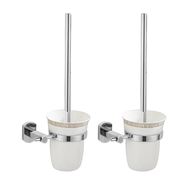 Lisslune | 2-piece metal bathroom accessory set traditional toilet brush and holder set