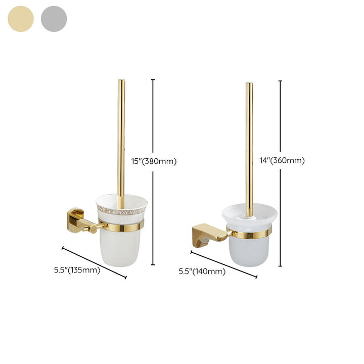 Lisslune | 2-piece metal bathroom accessory set traditional toilet brush and holder set