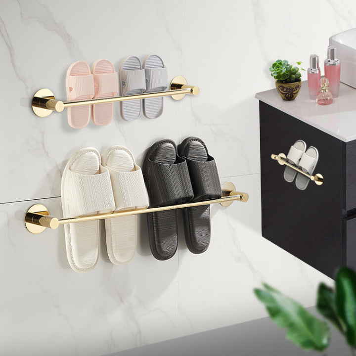 Lisslune | 2-piece bathroom accessory set modern stainless steel slipper rack