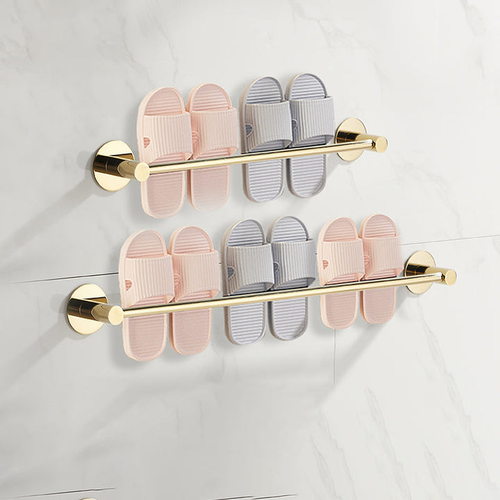 Lisslune | 2-piece bathroom accessory set modern stainless steel slipper rack
