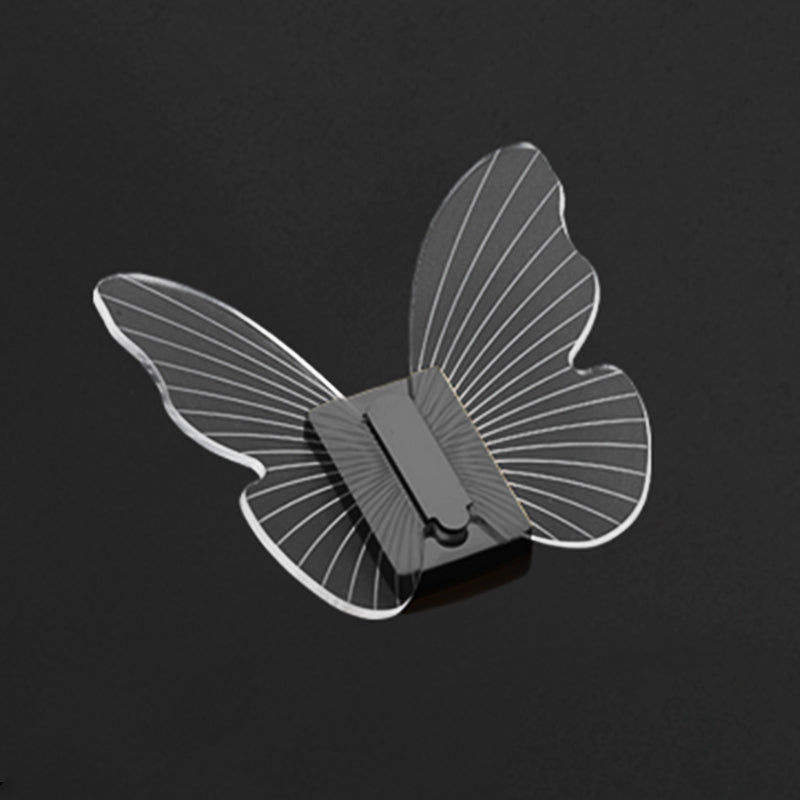 Lisslune | Modern Brass Bathroom Accessory Set Acrylic Butterfly Theme Bathrobe Hooks