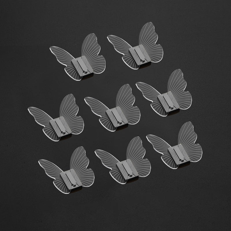 Lisslune | Modern Brass Bathroom Accessory Set Acrylic Butterfly Theme Bathrobe Hooks