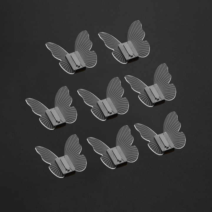 Lisslune | Modern Brass Bathroom Accessory Set Acrylic Butterfly Theme Bathrobe Hooks
