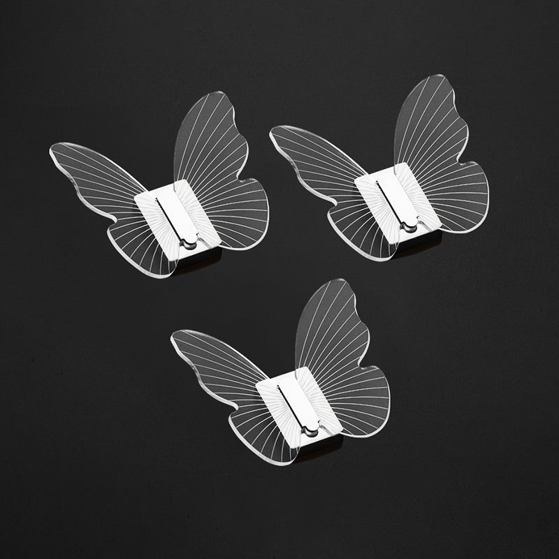 Lisslune | Modern Brass Bathroom Accessory Set Acrylic Butterfly Theme Bathrobe Hooks