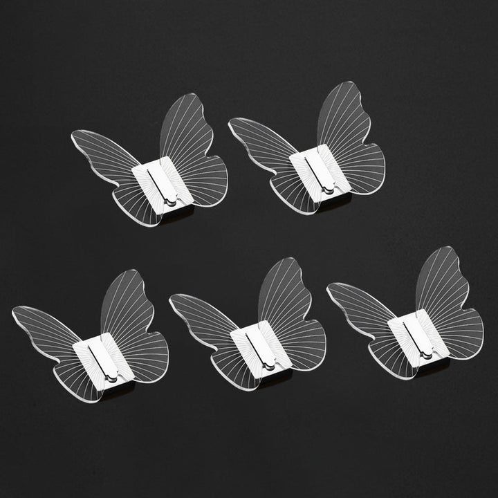 Lisslune | Modern Brass Bathroom Accessory Set Acrylic Butterfly Theme Bathrobe Hooks